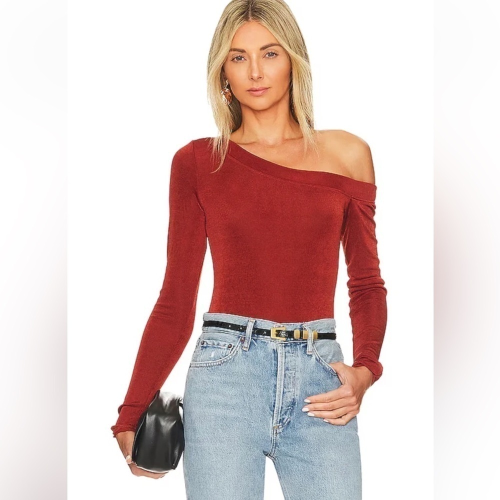 Free People Off shoulder That’s Hot Bodysuit.